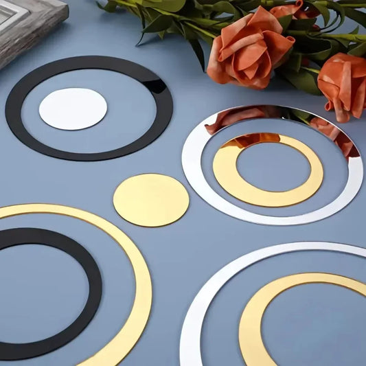 Acrylic Circle Ring Mirror Wall Decor